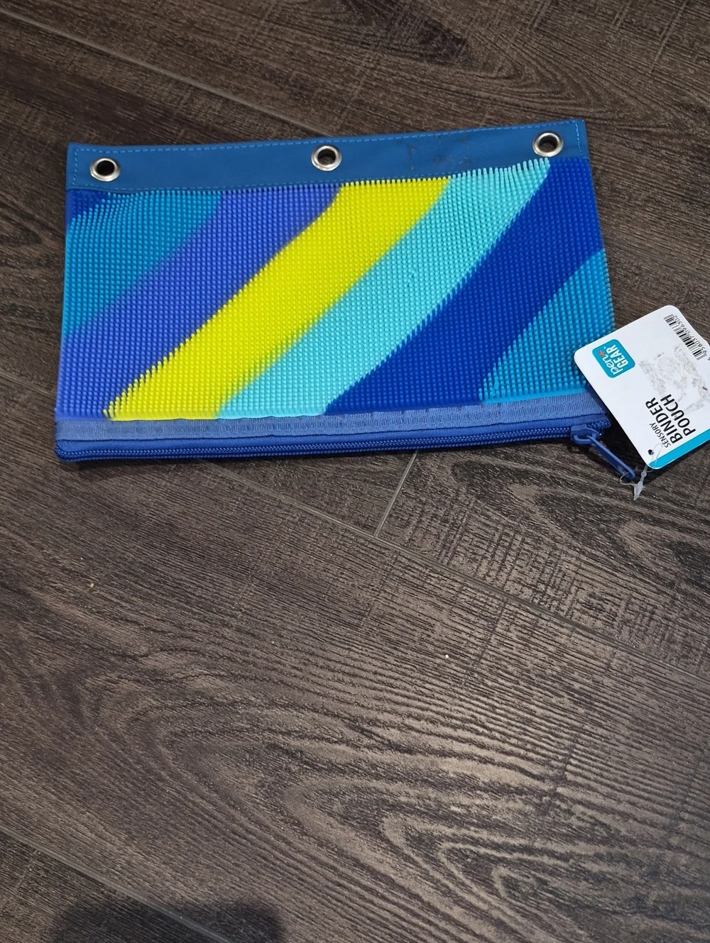Pen+Gear Silicone Bristle Binder Pouch - Teal Blue NEW